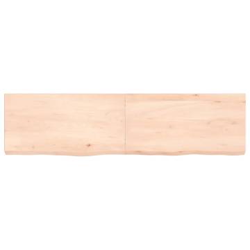 Wall Shelf 120x30 cm - Untreated Solid Wood Oak for Storage