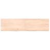 Wall Shelf 120x30 cm - Untreated Solid Wood Oak for Storage