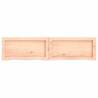 Wall Shelf 120x30 cm - Untreated Solid Wood Oak for Storage