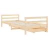 Kids Bed Frame with Drawers 80x200 cm - Solid Wood Pine