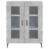 Stylish Highboard Concrete Grey - 69.5x34x180 cm | HipoMarket