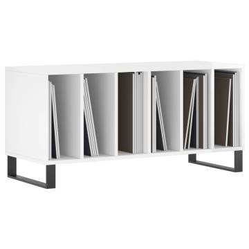 High Gloss White Record Cabinet | Stylish Storage Solution