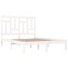 White Solid Wood Pine Bed Frame 140x200 cm | Hipomarket