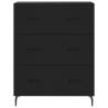 Stylish Highboard Black - 69.5x34x180 cm Engineered Wood