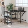 Desk Black 139x139x75 cm Engineered Wood Colour black 