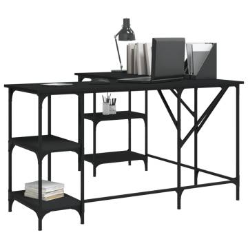 Black Engineered Wood Desk - 139x139 cm | Hipo Market