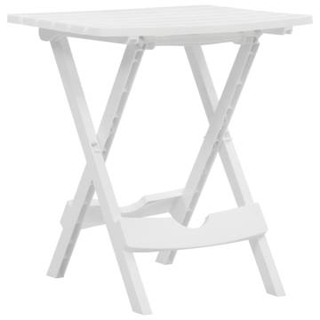 Folding Garden Table 45.5x38.5 cm - Durable White Design