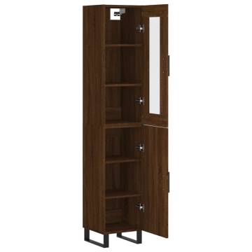 Stylish Highboard Brown Oak - Elegant Storage Solution