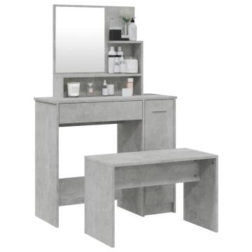 Dressing Table Set Concrete Grey - Stylish & Functional Design