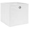 Storage Boxes 10 pcs Non-woven Fabric White - Hipomarket UK