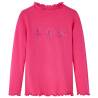 Kids' T-shirt with Long Sleeves Bright Pink 92 Colour pink Size 92 (1.5-2y) 