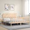 Super King Size Bed Frame with Headboard - Solid Wood