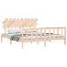 Super King Size Bed Frame with Headboard - Solid Wood