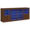 Modern LED Sideboard - Brown Oak 163x37x67 cm