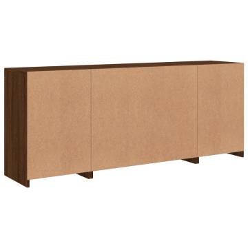 Modern LED Sideboard - Brown Oak 163x37x67 cm