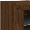 Modern LED Sideboard - Brown Oak 163x37x67 cm