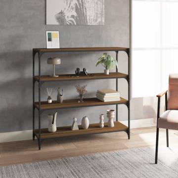 Brown Oak Book Cabinet - Industrial Style Storage | Hipo Market