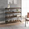 Book Cabinet Brown Oak 100x33x100 cm Engineered Wood and Steel Colour brown oak Quantity in Package 1 Height 100 cm Width 