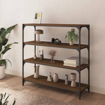 Brown Oak Book Cabinet - Industrial Style Storage | Hipo Market