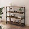 Brown Oak Book Cabinet - Industrial Style Storage | Hipo Market