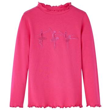 Kids' Long Sleeve T-Shirt - Bright Pink Ballerina Girls | HipoMarket