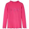 Kids' T-shirt with Long Sleeves Bright Pink 116 Colour pink Size 116 (5-6y) 