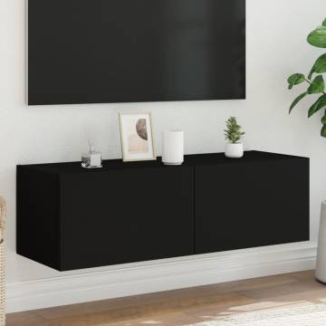 LED TV Wall Cabinet Black - Stylish & Space-Saving Solution