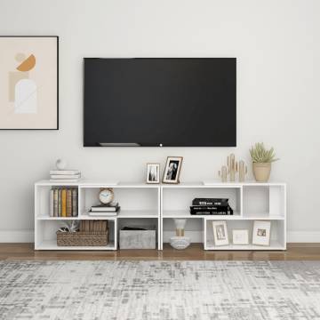 Elegant White TV Cabinet - 149x30x52 cm | Hipomarket