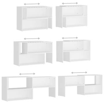 Elegant White TV Cabinet - 149x30x52 cm | Hipomarket