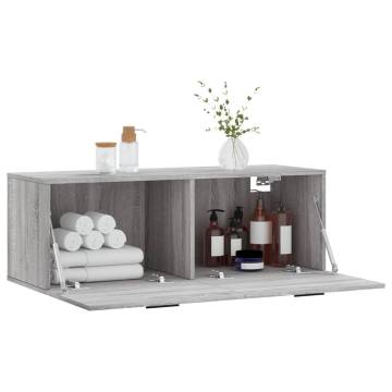 Wall Cabinet Grey Sonoma - 100x36.5x35 cm Engineered Wood