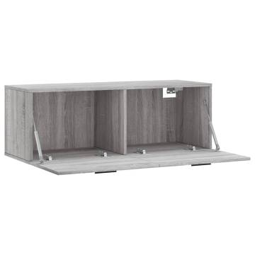 Wall Cabinet Grey Sonoma - 100x36.5x35 cm Engineered Wood