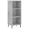 Stylish Highboard Concrete Grey | Durable Engineered Wood 34.5x34x180 