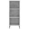 Stylish Highboard Concrete Grey | Durable Engineered Wood 34.5x34x180 