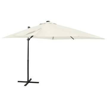 Cantilever Umbrella with LED Lights - 250 cm Sand | HiPo Market