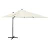 Cantilever Umbrella with Pole and LED Lights Sand 250 cm Colour sand Size 250 cm Quantity in Package 1 