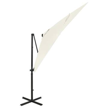 Cantilever Umbrella with LED Lights - 250 cm Sand | HiPo Market