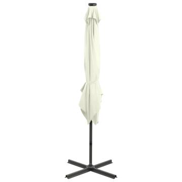 Cantilever Umbrella with LED Lights - 250 cm Sand | HiPo Market