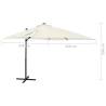 Cantilever Umbrella with LED Lights - 250 cm Sand | HiPo Market