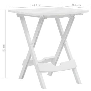 Folding Garden Table 45.5x38.5 cm - Durable White Design