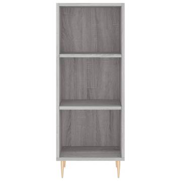 Stylish Highboard Grey Sonoma - 34.5x34x180 cm | Hipo Market