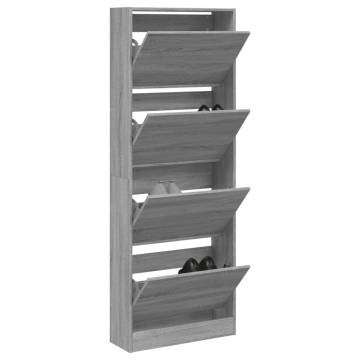 Shoe Cabinet Grey Sonoma - Compact Storage Solution | HipoMarket