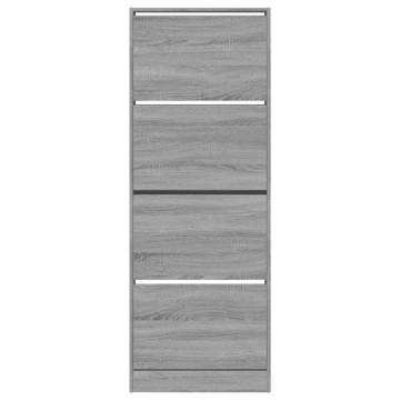 Shoe Cabinet Grey Sonoma - Compact Storage Solution | HipoMarket