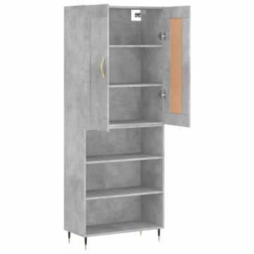 Highboard Concrete Grey - Stylish Storage Solution | HipoMarket