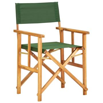 Stylish Director's Chair in Solid Acacia Wood - Green