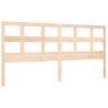 Solid Wood Bed Frame with Headboard 200x200 cm - HipoMarket