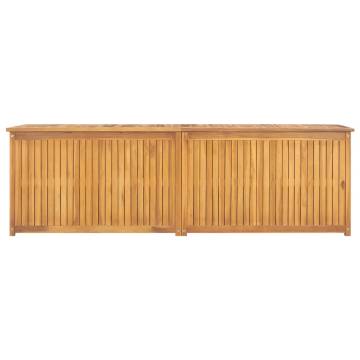 Garden Box 175x50x55 cm - Solid Teak Wood Storage Solution