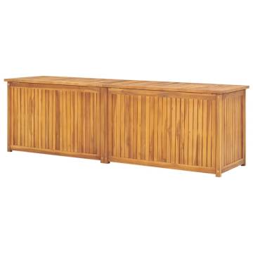 Garden Box 175x50x55 cm - Solid Teak Wood Storage Solution