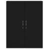 Wall Mounted Cabinets - 2 pcs Black Engineered Wood | Hipo Market