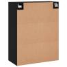 Wall Mounted Cabinets - 2 pcs Black Engineered Wood | Hipo Market