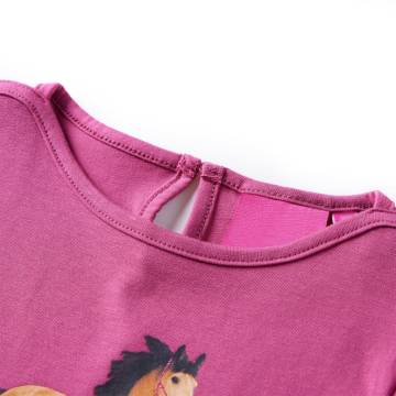 Kids' Long Sleeve T-shirt Raspberry 128 - Hipomarket